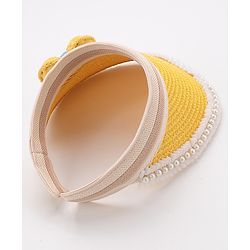 Babyhug Crochet work Straw Hats With Bow - Yellow