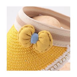Babyhug Crochet work Straw Hats With Bow - Yellow