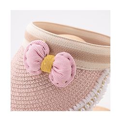 Babyhug Crochet Straw Hat With Bow Free Size - Pink