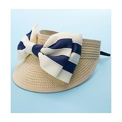 Babyhug Bow Design Straw Hat Beige - Diameter 16 cm