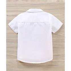 Babyhug Cotton Half Sleeves Shirt Printed - White Yellow