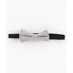 Babyhug Half Sleeves Solid Party Shirt with Pocket and Bow - Black