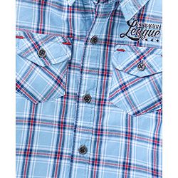 Babyhug Full Sleeves Cotton Checks Shirt - Blue