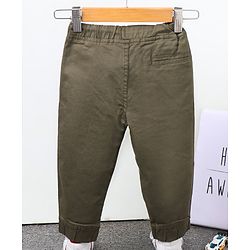 Babyhug Full Length Trouser - Olive
