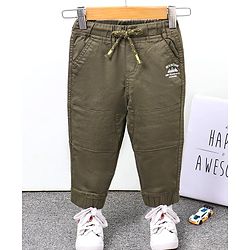 Babyhug Full Length Trouser - Olive
