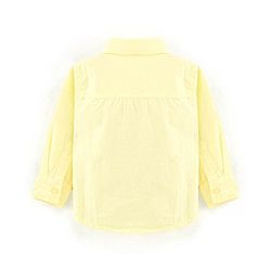 Babyhug Full Sleeve   Shirt With Bow Car Embroidery - Yellow
