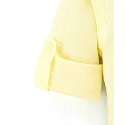 Babyhug Full Sleeve   Shirt With Bow Car Embroidery - Yellow