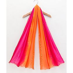 Babyhug Sleeveless Choli & Lehenga With Dupatta Floral Work - Pink