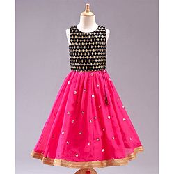 Babyhug Sleeveless Choli & Lehenga with Dupatta - Pink