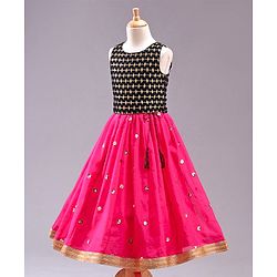 Babyhug Sleeveless Choli & Lehenga with Dupatta - Pink