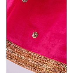 Babyhug Sleeveless Choli & Lehenga with Dupatta - Pink