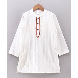 Babyhug Full Sleeves Kurta and Dhoti Set with Waistcoat - Multicolor