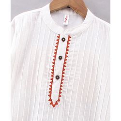 Babyhug Full Sleeves Kurta and Dhoti Set with Waistcoat - Multicolor