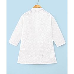 Babyhug Full Sleeves Kurta & Dhoti Set - White