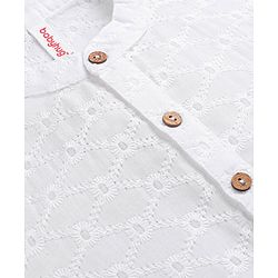Babyhug Full Sleeves Kurta & Dhoti Set - White