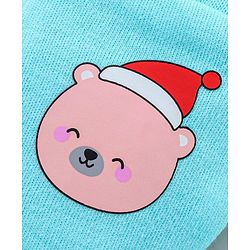 Babyhug 100% Cotton Mittens & Booties Set Cartoon Print - Blue
