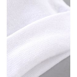 Babyhug 100% Cotton Cap Mittens And Booties Set White - Cap Diameter 9.5 cm