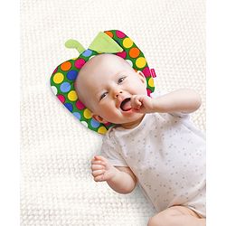 Babyhug Rai (Mustard) Seed Filling Pillow Fruit Shape Polka Dots Print - Green