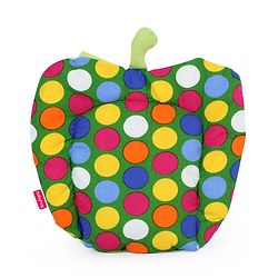 Babyhug Rai (Mustard) Seed Filling Pillow Fruit Shape Polka Dots Print - Green
