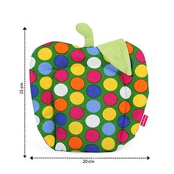 Babyhug Rai (Mustard) Seed Filling Pillow Fruit Shape Polka Dots Print - Green