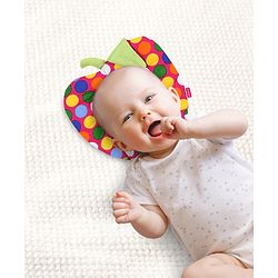 Babyhug Rai (Mustard) Seed Filling Pillow Fruit Shape Polka Dots Print - Pink