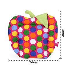 Babyhug Rai (Mustard) Seed Filling Pillow Fruit Shape Polka Dots Print - Pink