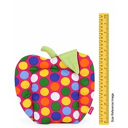 Babyhug Rai (Mustard) Seed Filling Pillow Fruit Shape Polka Dots Print - Pink