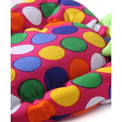 Babyhug Rai (Mustard) Seed Filling Pillow Fruit Shape Polka Dots Print - Pink