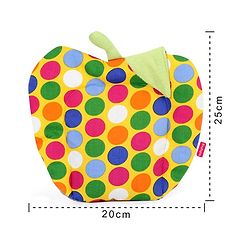 Babyhug Rai (Mustard) Seed Filling Pillow Fruit Shape Polka Dots Print - Yellow