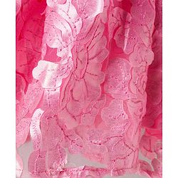 Babyhug Sleeveless 3D Flowers with Pearl and Bow Waist Belt - Pink