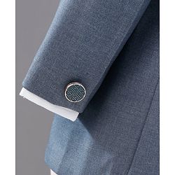 Babyhug Full Sleeves Party Suit with Bow Solid - Blue