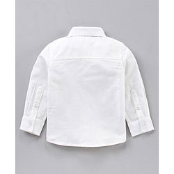 Babyhug 3 Piece Full Sleeves Party Suit With Bow - Maroon White