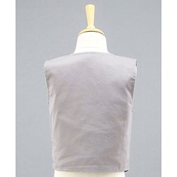Babyhug Full Sleeves Party Suit with Bow Solid - Grey