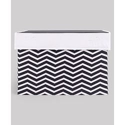 Babyhug Toy Bank Chevron Print - Grey & White