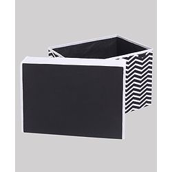 Babyhug Toy Bank Chevron Print - Grey & White