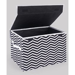 Babyhug Toy Bank Chevron Print - Grey & White