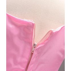 Babyhug Singlet Sleeves Layered Party Frock with Floral Corsage - Pink