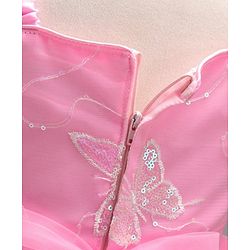 Babyhug Sleeveless Flared Party Frock with Corsage - Pink