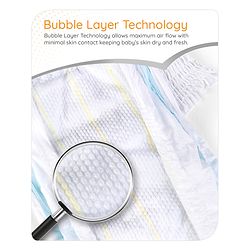 Babyhug Pro Bubble Care Premium Tape Style Diaper for New Born (NB) Size - 22 Pieces - New & Improved Superior Fit