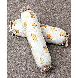 Babyhug Bolster Set of 2 Vehicle Print - Multicolor