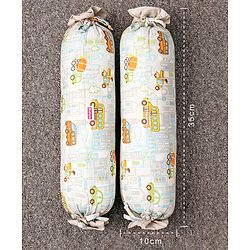 Babyhug Bolster Set of 2 Vehicle Print - Multicolor