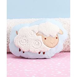 Babyhug Sheep Shape Cuddle Pillow - White & Green