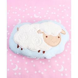 Babyhug Sheep Shape Cuddle Pillow - White & Green
