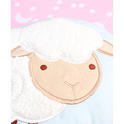 Babyhug Sheep Shape Cuddle Pillow - White & Green