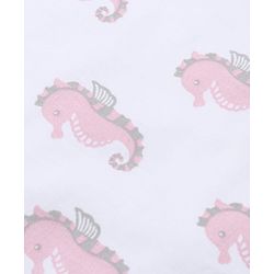 Babyhug Rai (Mustard) Seed Filling Pillow Rectangle Shape Sea Horse Print -White&Pink| Natural Warming Property| Prevents Colds & Flat Head Syndrome| Natural Remedy| New Born| Neck & Shoulder Support