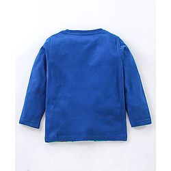 Babyhug Full Sleeves Night Suit Simba Print - Navy