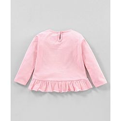 Babyhug Disney Full Sleeves Night Suit Minnie Mouse Print - Pink