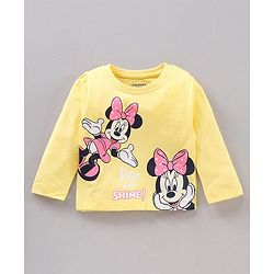 Babyhug Full Sleeves Night Suit Disney Print - Yellow Pink