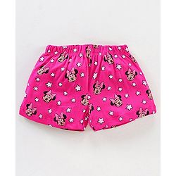 Babyhug Short Sleeves Night Suit Disney Print - Pink