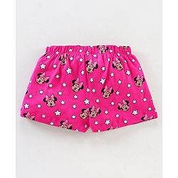 Babyhug Short Sleeves Night Suit Disney Print - Pink